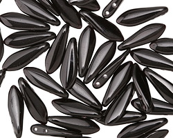 CzechMates Glass Jet 2-Hole Dagger 5x16mm