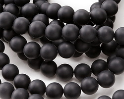 Black Onyx (matte AA) Round 10mm