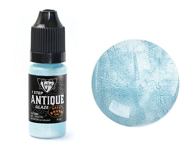 Vintaj 1 Step Metallic Aqua Antique Glaze 9ml