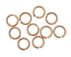 Antique Copper (plated) Round Jump Ring 8mm, 18 gauge