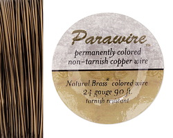 Vintaj Natural Brass Parawire 24 gauge, 90 feet