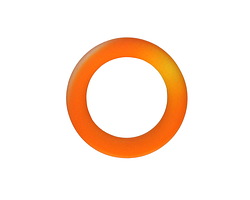 Tangerine Beach-Style Glass Ring 23mm