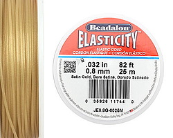 Elasticity Satin Gold .8mm, 25 meters