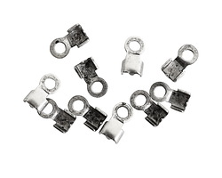 Nunn Design Antique Silver (plated) 5mm Fold Over Cord End 11x6mm