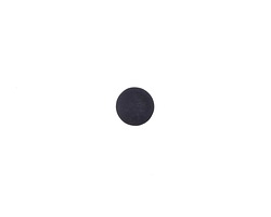 Matte Black Resin Round Cabochon 6.5mm