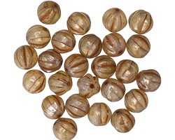 Czech Glass Champagne Melon Round 6mm