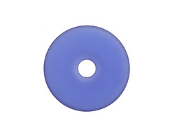 Royal Blue Beach-Style Glass Donut 34mm