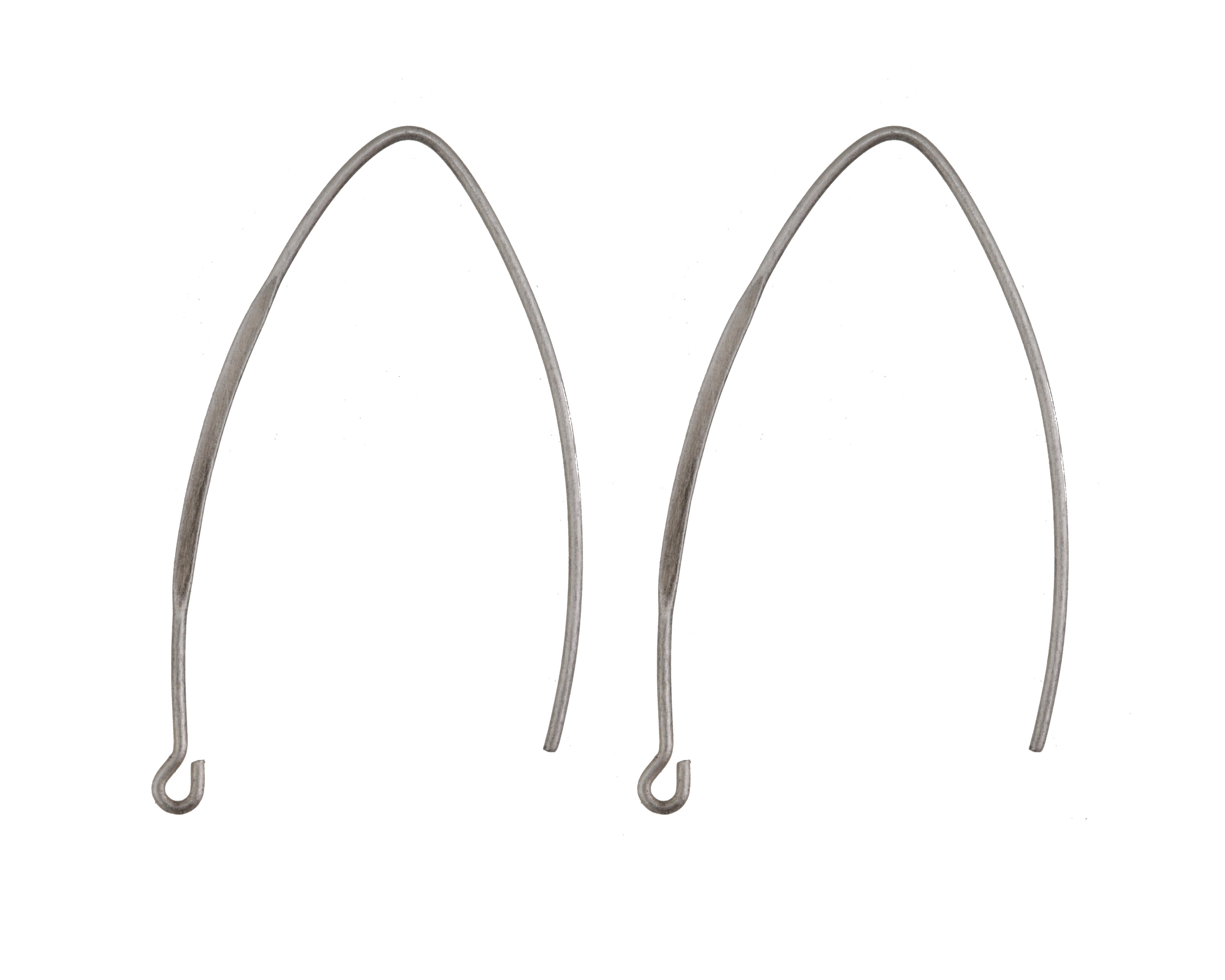 Antique Silver (plated) Horse Eye Earwire 44x17mm