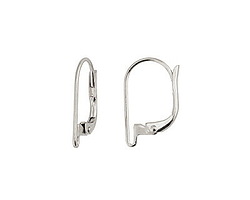Silver (plated) Interchangeable Loop Leverback 10x17mm