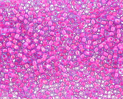 TOHO Luminous Light Sapphire (w/ Neon Pink Lining) Round 11/0 Seed Bead