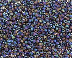 TOHO Opaque Frosted Rainbow Iris Round 11/0 Seed Bead