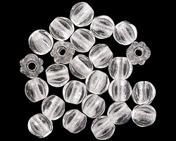 Czech Glass Crystal Large Hole Melon Round 6mm