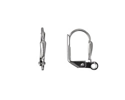 Stainless Steel Leverback Petal Earring w/ Open Loop 11x14mm