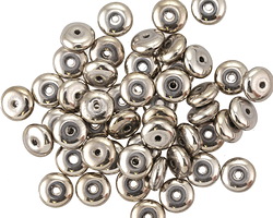 Czech Glass Antique Silver Spacer 2x6mm