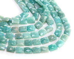 Brazil Amazonite (A) Microfaceted Rectangle 10x8mm