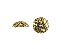 Antique Gold (plated) Lotus Bead Cap 4x12mm
