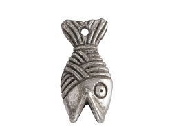 Mykonos Antique Silver (plated) Large Fishy Charm 27x14mm