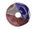 Mykonos Ceramic Raku Metallic Midnight Large Spacer Disc 30mm