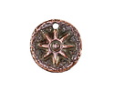 Mykonos Antique Copper (plated) Sun Coin Focal 22mm