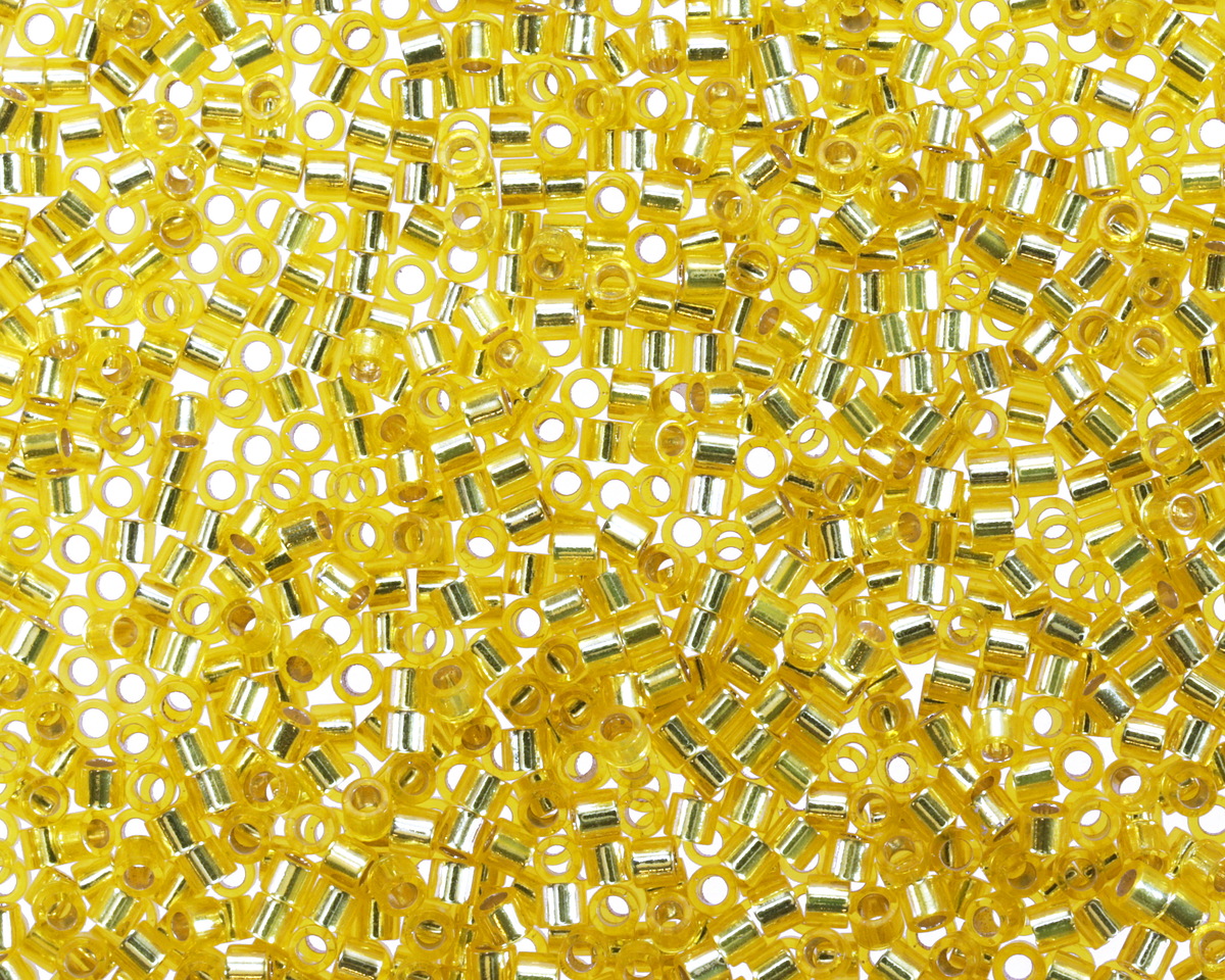 Miyuki Delica Silver Lined Yellow (DBS0145) 15/0 Seed Bead
