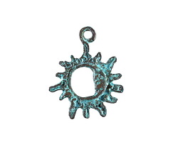 Mykonos Copper (plated) Patina Openwork Sun & Moon Focal 20x25mm