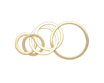 Amoracast 14K Gold (plated) Sterling Silver Multi Hoops 35x17mm