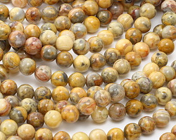 Crazy Lace Agate (yellow) Round 8mm