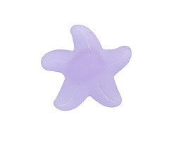 Periwinkle Beach-Style Glass Starfish Button 32mm