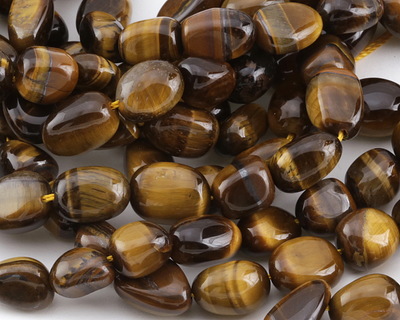 Tiger Eye Tumbled Nugget 12-16x12-14mm