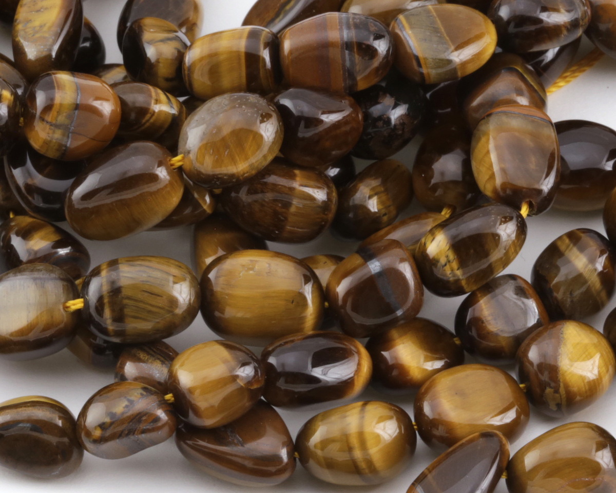 Tiger Eye Tumbled Nugget 12-16x12-14mm