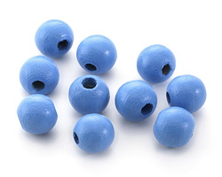 Alice Blue Wood Round 14mm