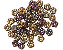 Czech Glass Copper Bali Style Daisy Spacer 2x5mm