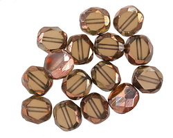 Czech Glass Bronzed Smoke Faceted Table Cut Oval 8x7mm