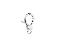 Silver (plated) Cuffed Lobster Clasp 15x9mm