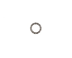 Antique Silver (plated) Twisted Jump Ring 8mm (100 pieces)