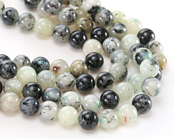 Chrysocolla w/ Tourmaline Round 10mm