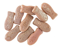 Czech Glass Beige AB Goldfish 14x7mm