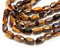 Tiger Eye Microfaceted Long Nugget 9x14mm
