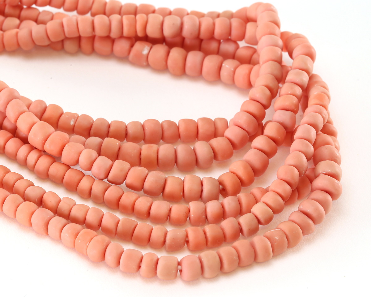 Java Glass Cherry Blossom Pink Graduated Gooseberry Beads 3-6x4-6mm