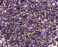 TOHO Rainbow Crystal (with Metallic Purple Lining) Round 6/0 Seed Bead