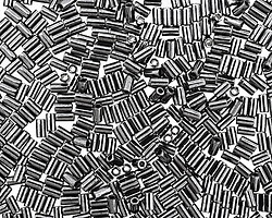 TOHO Metallic Hematite Bugle #1 Seed Bead