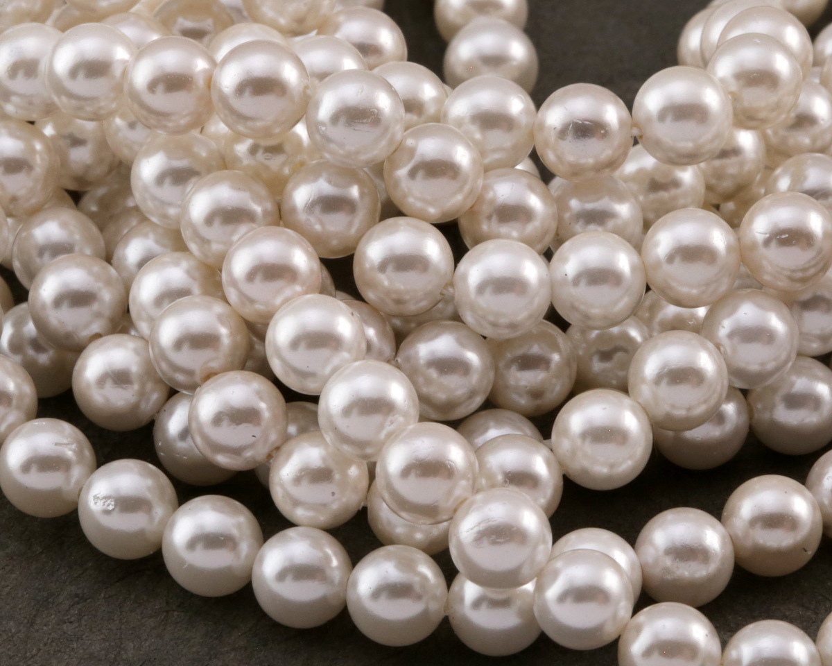 Pearly White Shell Pearl Round 6mm
