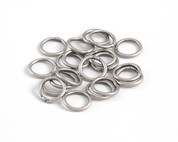 Antique Silver (plated) Soldered Jump Ring 8mm, 18 gauge