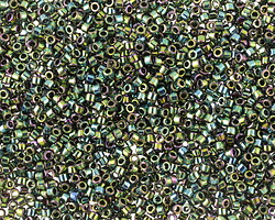Miyuki Delica Metallic Dark Green Iris (DB0027) 11/0 Seed Bead