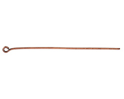 Antique Copper (plated) Eye Pin 2", 21 gauge