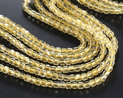 Citrine (A) Microfaceted Miracle Cube 3mm