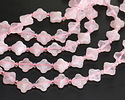 Rose Quartz Faceted Quatrefoil 10mm