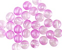 Czech Glass Crystal w/ Textured Orchid Luster Round Druk 6mm