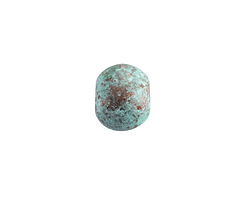 Mykonos Metalized Ceramic Copper Patina Rondelle 10x13mm