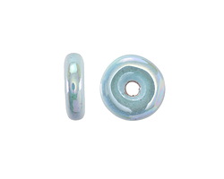 Mykonos Ceramic Iridescent Turquoise Washer 3x13mm